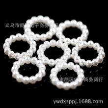 DIY饰品配件 10mm双面连珠圆圈 ABS仿珍珠 服装配件 批发