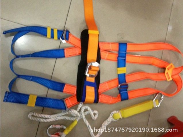 安全防护 五点式安全带 高空安全带 五点式带缓冲安全带