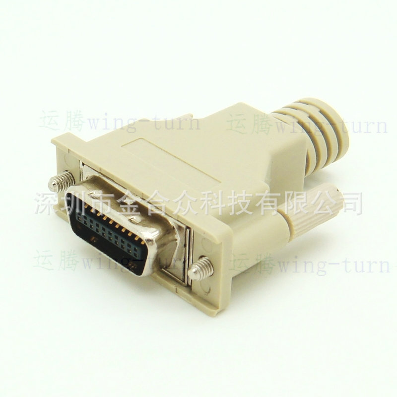 运腾 FMC20M-BJ-AS SCSI 插头 HPCN20公头塑壳 20芯公 压线连接器