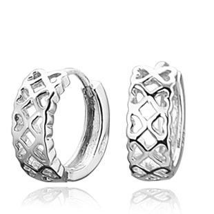 925 pendientes de plata esterlina al por mayor estilo coreano hueco moda joyería de plata esterlina