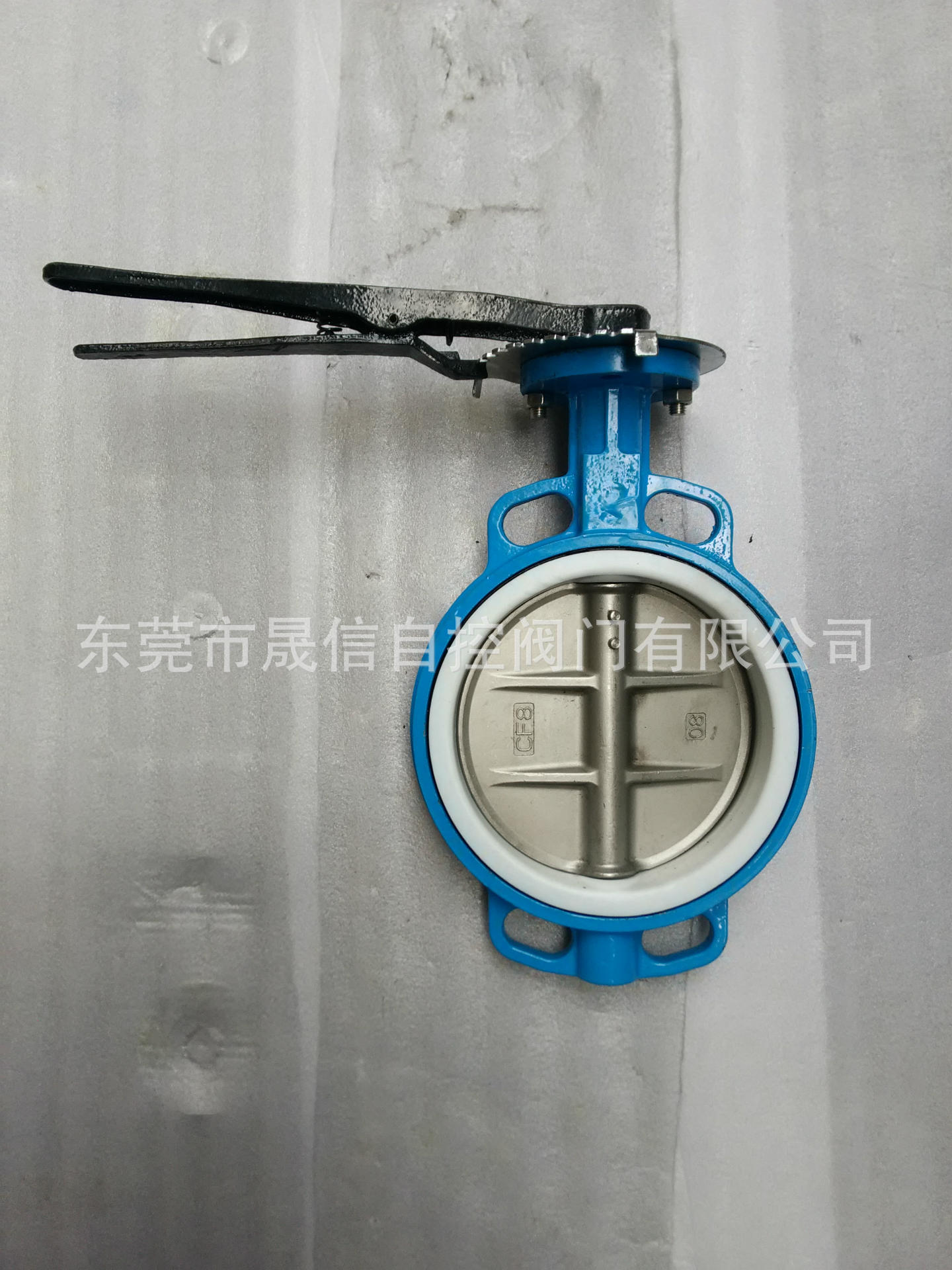 手动四氟304板蝶阀