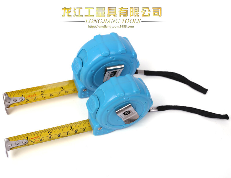 新款蓝色5M圆盘钢卷尺 ABS 新料碳素钢尺带卷尺厂家直销 批发