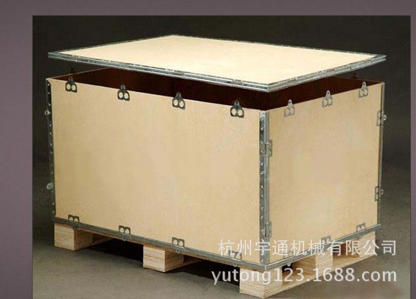 包装箱生产线，镀锌钢带包边机锁扣机