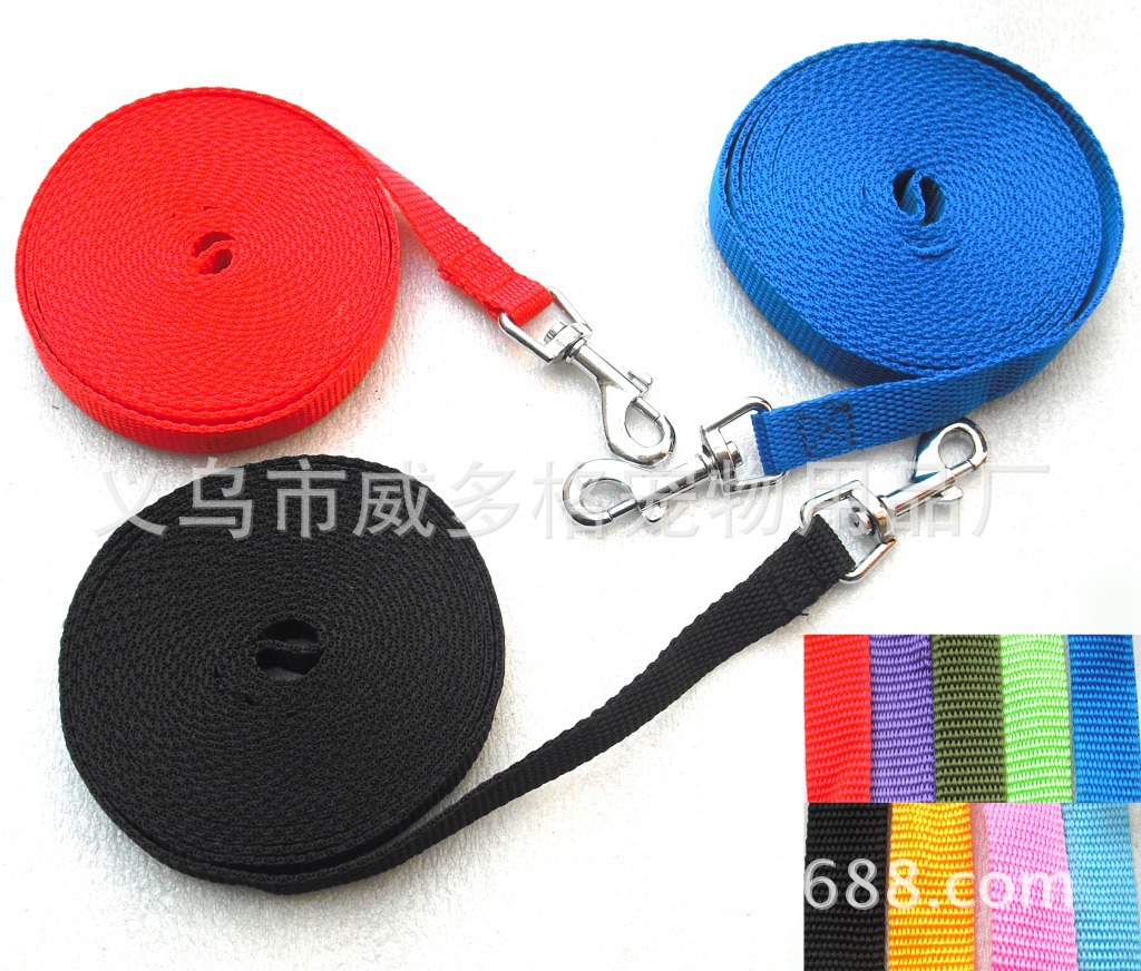 宠物用品批发狗链牵引绳训练绳控制绳4.5米10米15米任意长定做