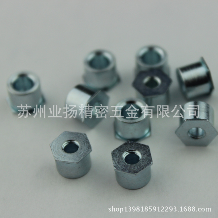 【业扬五金】厂家热销 非标定制 电子产品不锈钢无牙铁套六角铁套