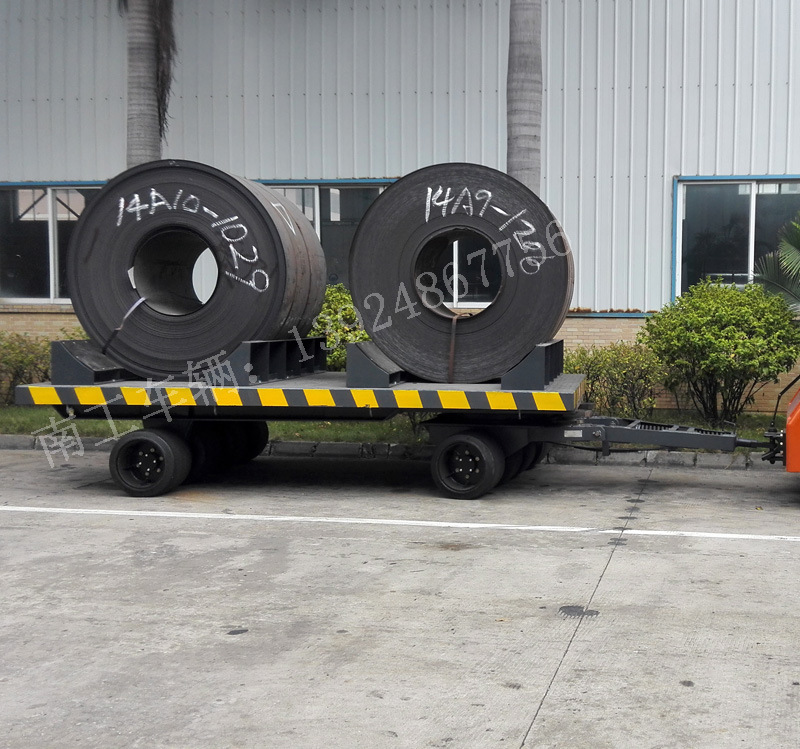50吨平板拖车,铁皮运输车,周转车重型平板拖车