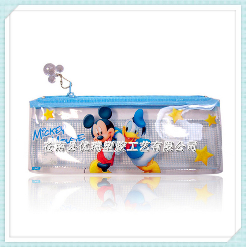 厂家直销彩印卡通pvc笔袋 pvc拉链袋定做 学生用品PVC