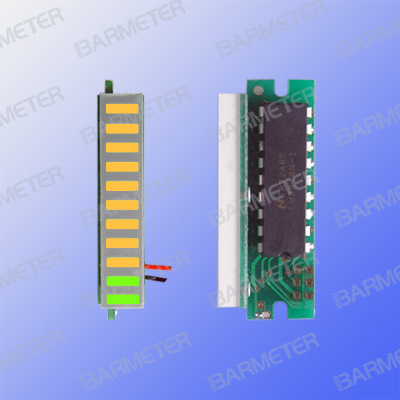厂家直销 两段制 LED光柱显示电表模块 测量太阳能电量电动车电量
