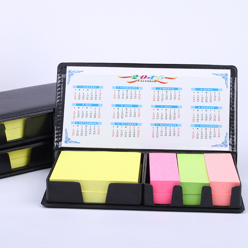 advertisement Promotion to work in an office Stationery PU Imitation leather combination Sticky N times stickers Notes box Post it customization logo