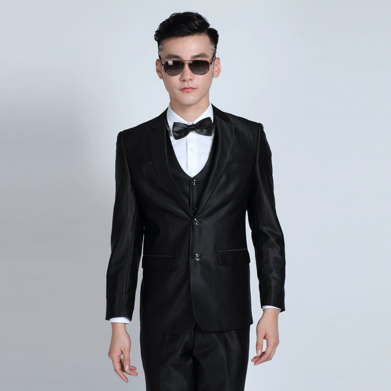 Пиджак-смотритель летний классический чёрный костюм, набор, 2019, slim fit, корейский стиль