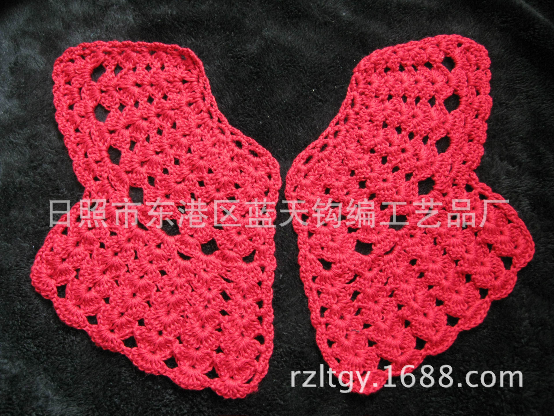 供应手工领花、手钩花边编织领花系列