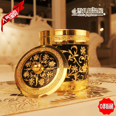 new pattern European style Carved Ice Bucket Metal Gold drops Vinyl Oxidation KTV Hotel ice bucket