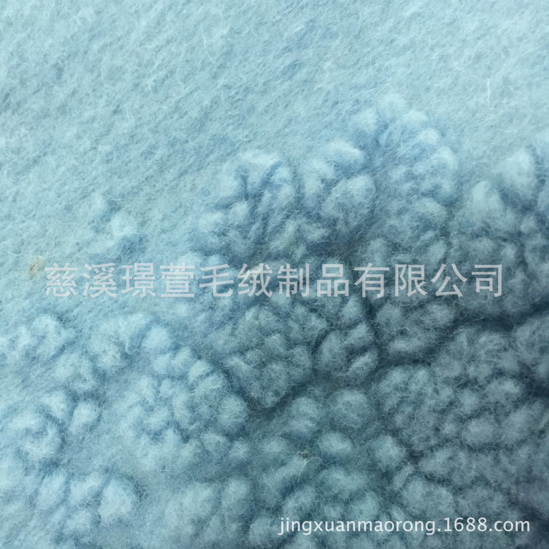 厂家直供毛呢 反吹风羊毛呢 女装大衣 蓝底蓝花朵 服装面料布料