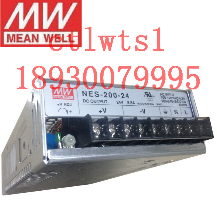 供应台湾明纬开关电源NES-200-24开关电源 防水电源