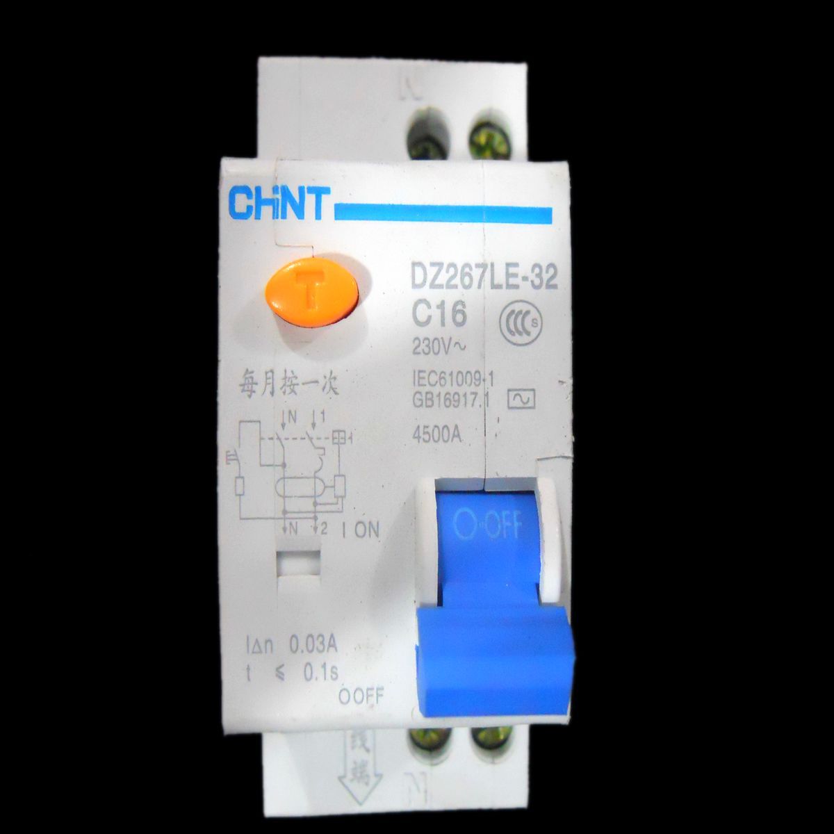 正泰低压电器 1P16A带漏电 双进双出 断路器 空气开关 空开|ru