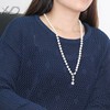 Beads, necklace, accessory from pearl, silver 925 sample, wholesale