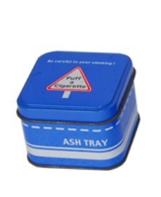 厂家专业生产批发正方形马口铁罐烟灰盒三套烟灰缸烟灰盅 中号