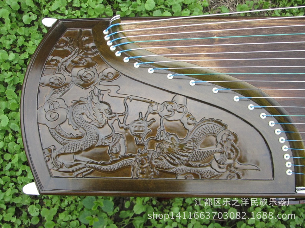 純金絲楠木精雕【龍吟九州】款收藏級古箏