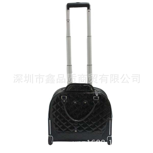 XPZ-L02格紋黑色小拉桿箱-5