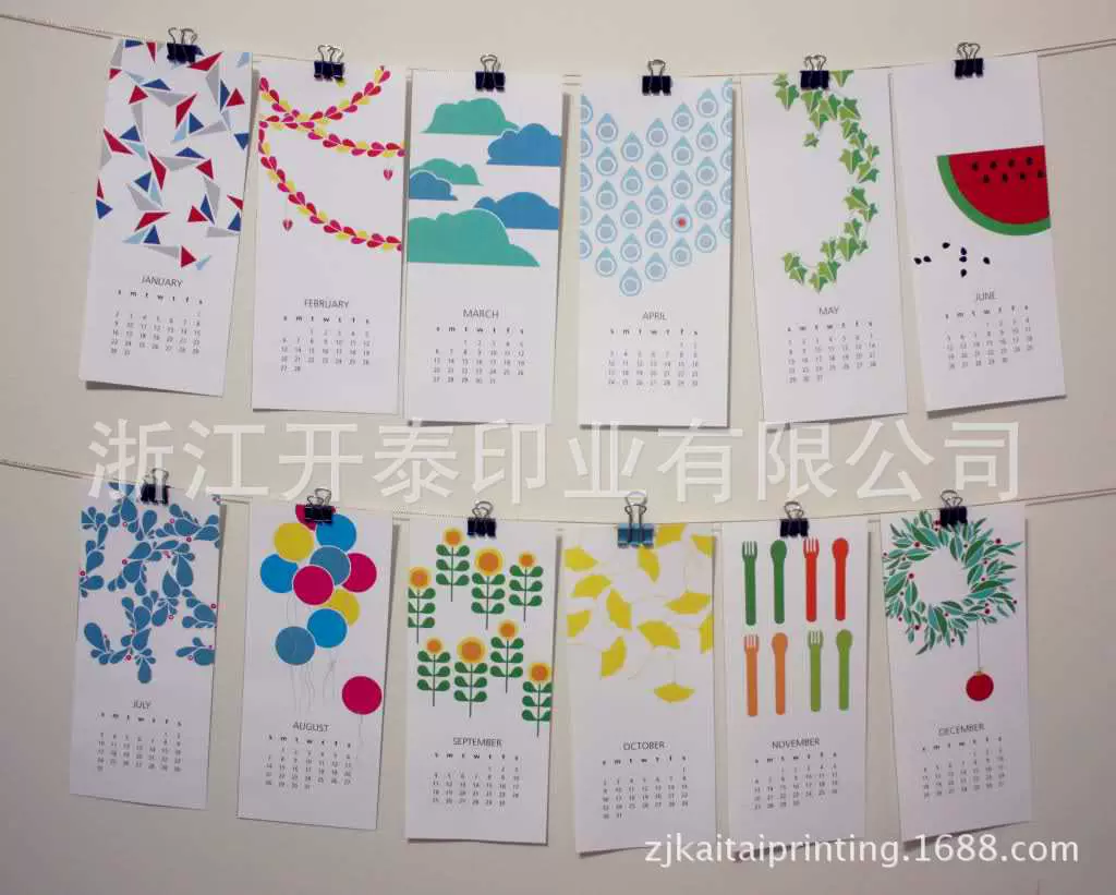 生产厂家可按您的要求设计印刷图案 大量优惠制作日历书签