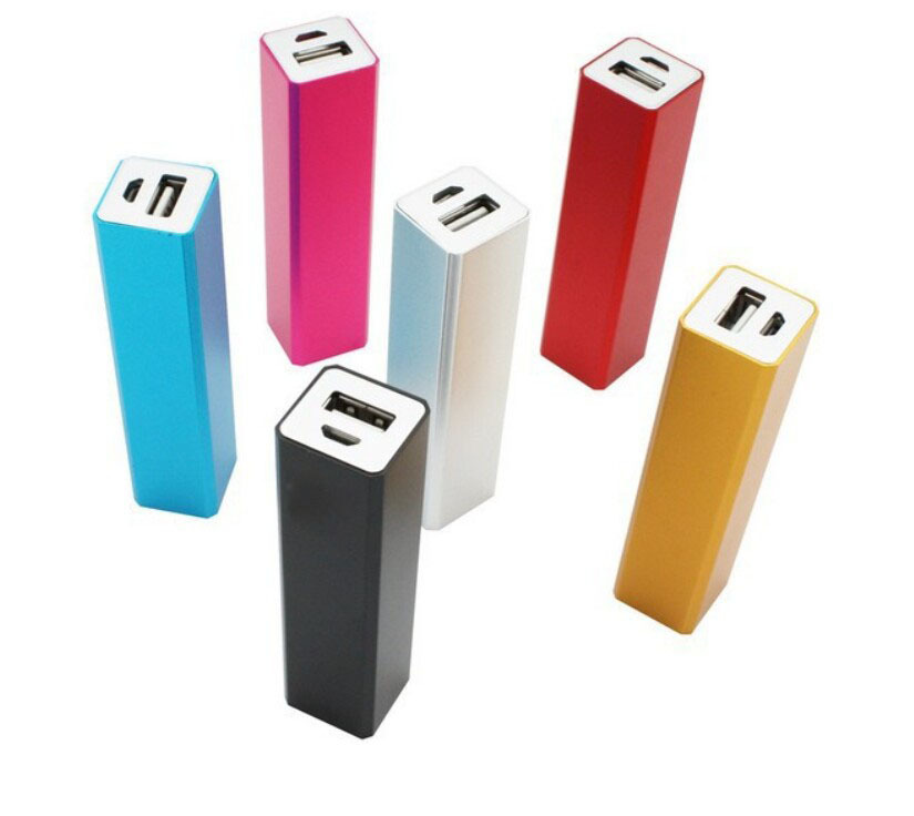 单节铝合金方柱移动电源 长方体方管无按键充电宝 可定制LOGO