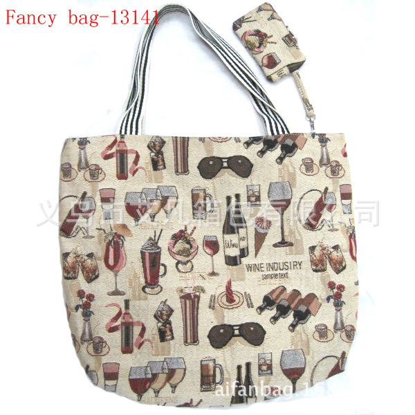 来样来图订做刺绣帆布书袋购物袋带零钱包