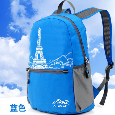 wholesale light waterproof Folding travel Outdoor Backpack on foot Riding Sports Backpack Backpack