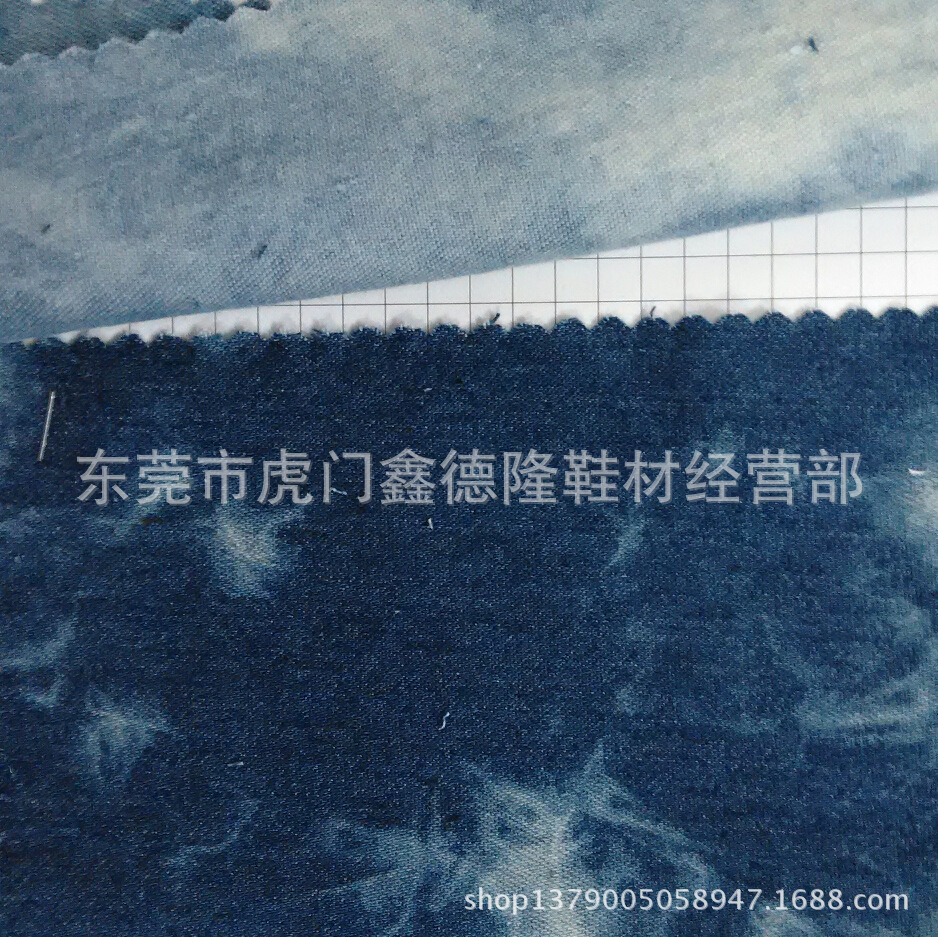 MB4165现货供应弹力扎花牛仔布料 鞋服手袋布料