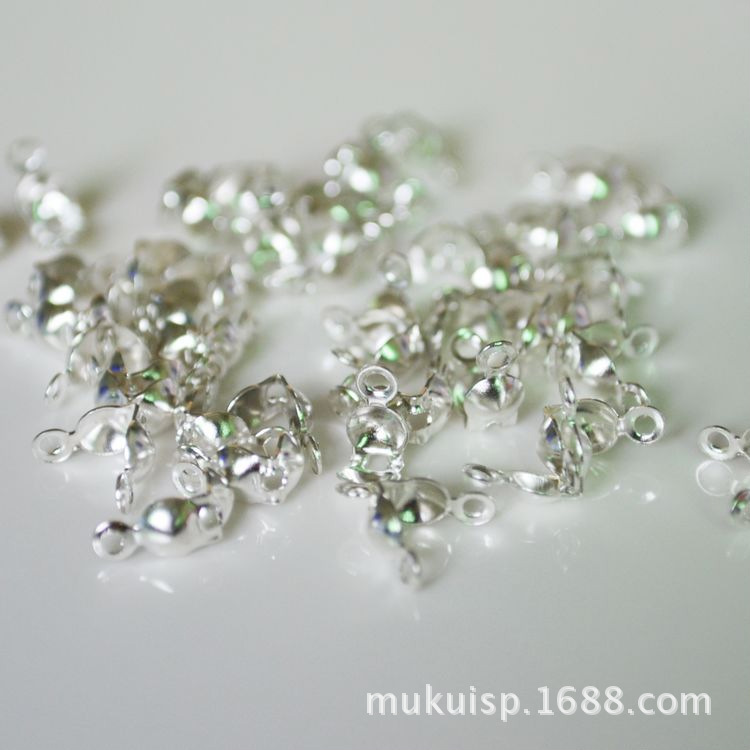 手工DIY饰品配件 双头包扣 夹扣 包线扣 双边扣7*4MM 1万个/包