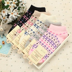 新款棉質女船襪 夏季民族風女襪 薄棉船襪 百搭棉襪 襪子批發