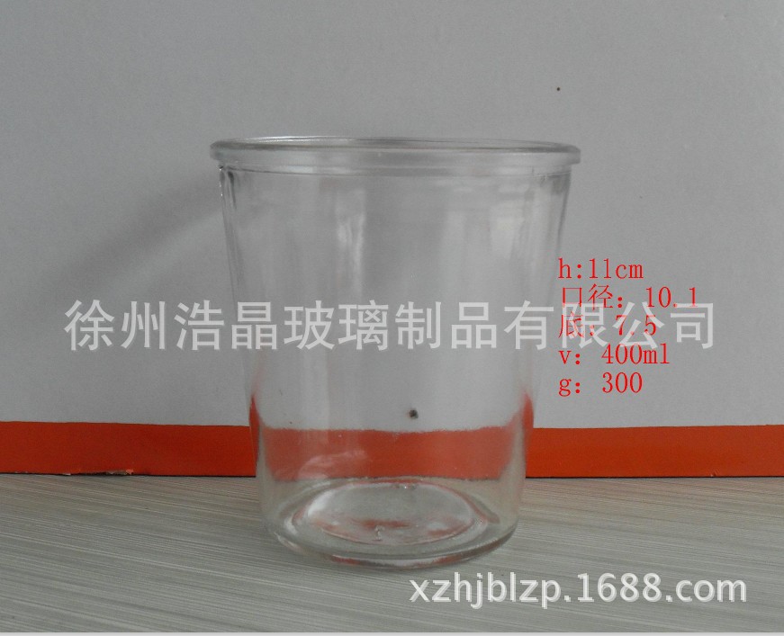 新款广口玻璃花盆 装饰玻璃内胆 大口玻璃口杯 玻璃奶杯咖啡杯