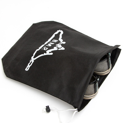 BMP黑色無紡布束口袋/收口袋/抽繩袋/鞋子防塵袋/大號收納袋