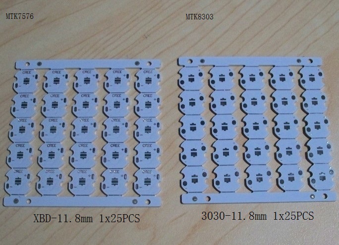 厂家直销单面LED灯铝基板12mm多光源现货