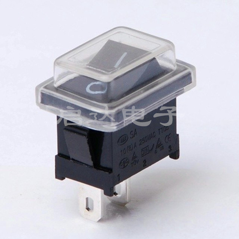 供应21*15两脚0.8厚度船型开关、斜面加防水盖一开一关