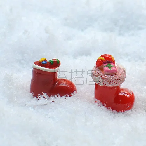 [Серия рождественских Красных Носков] Аксессуары для мини-моделей Микропейзаж Стерео украшения из смолы украшения из стеклянной бутылки