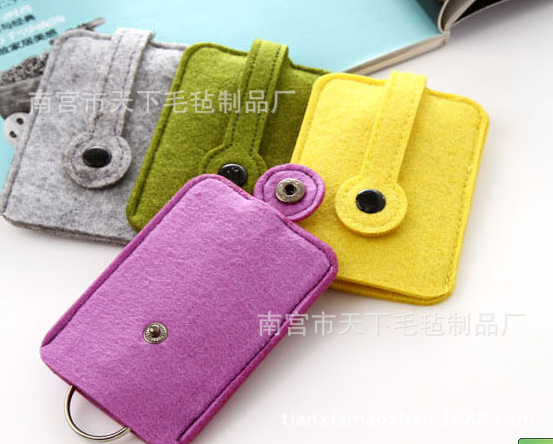 化纤毛毡钥匙带 毛毡钥匙包 多种钥匙小包 可加工
