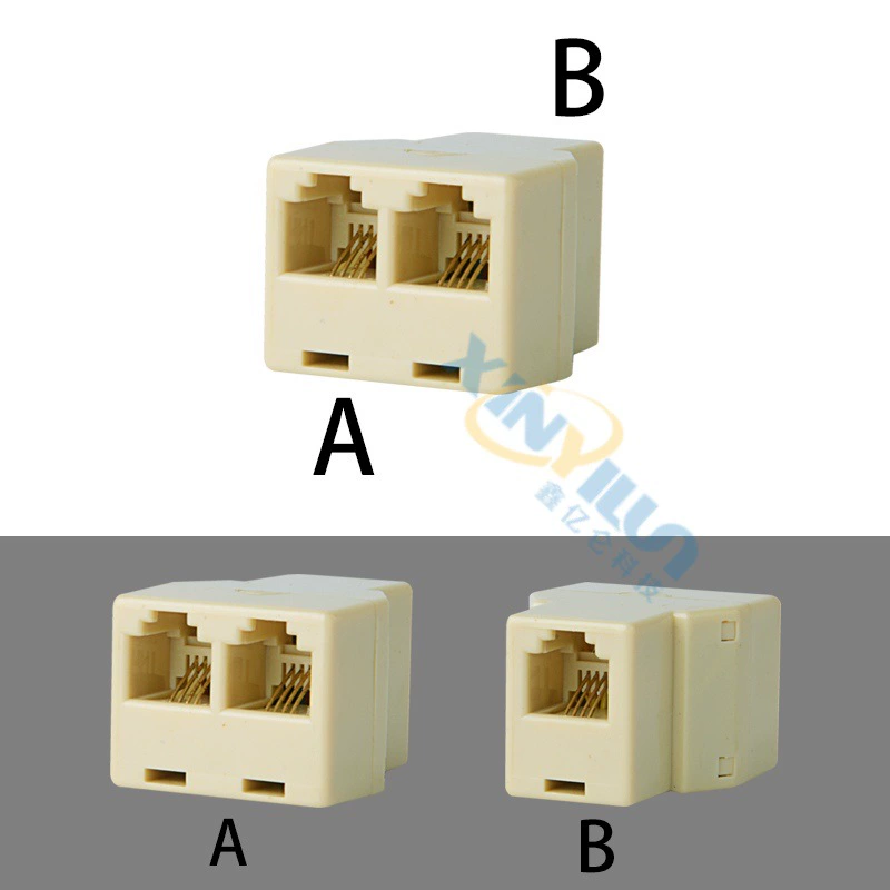 Телефон трехсторонний RJ11 6p4c телефон одна мать к двум матерям Американский телефон трехсторонний телефон одна минута два