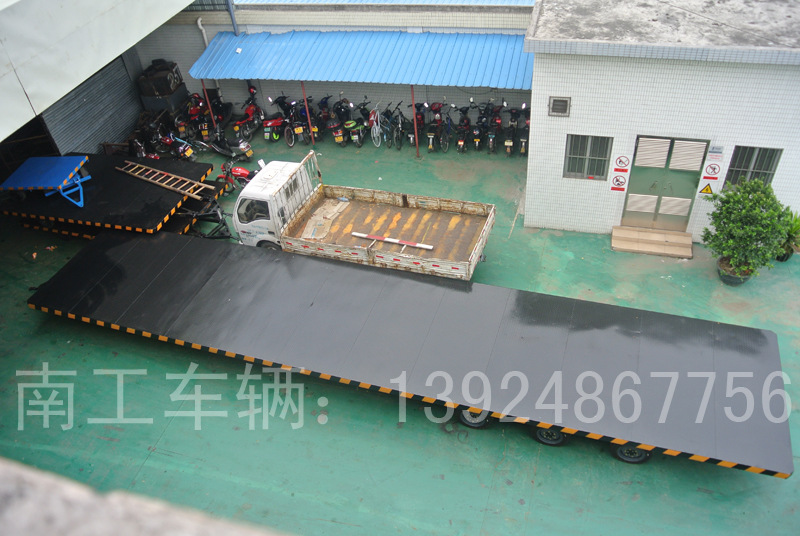 佛山厂家板簧减震平板拖车 15米超长平板拖车