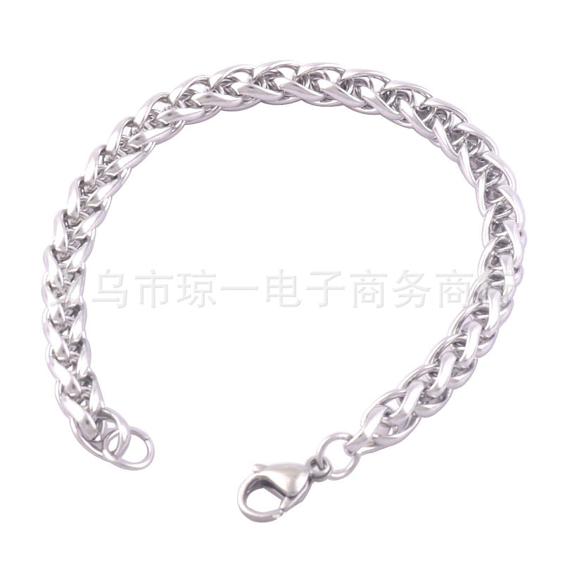 Supply stainless steel flower blue chain/stainless steel bracelet/stainless steel bracelet men/titanium steel bracelet jewelry wholesale