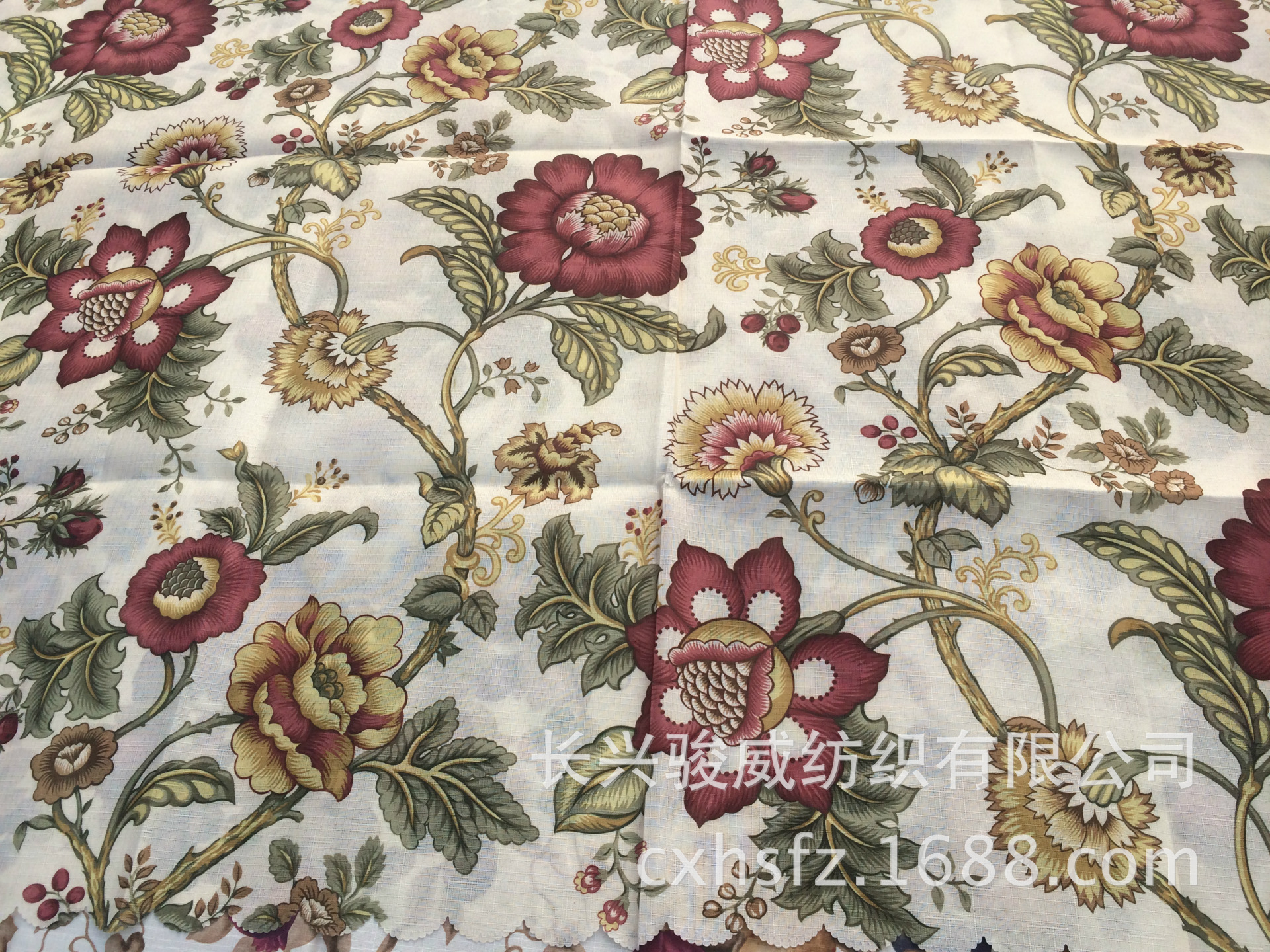 厂家直销竹节布 台布 桌布 承接外贸订单 磨毛布 提花布