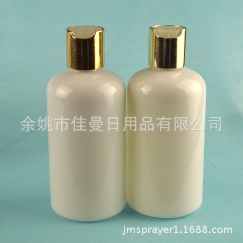 供应250ml电化铝千秋瓶 塑料按压瓶 空瓶