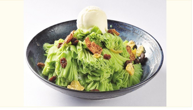 绵绵冰图片抹茶味