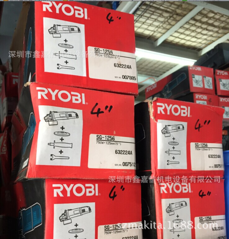 现货批发零售日本RYOBI利优比角磨机SG-1256