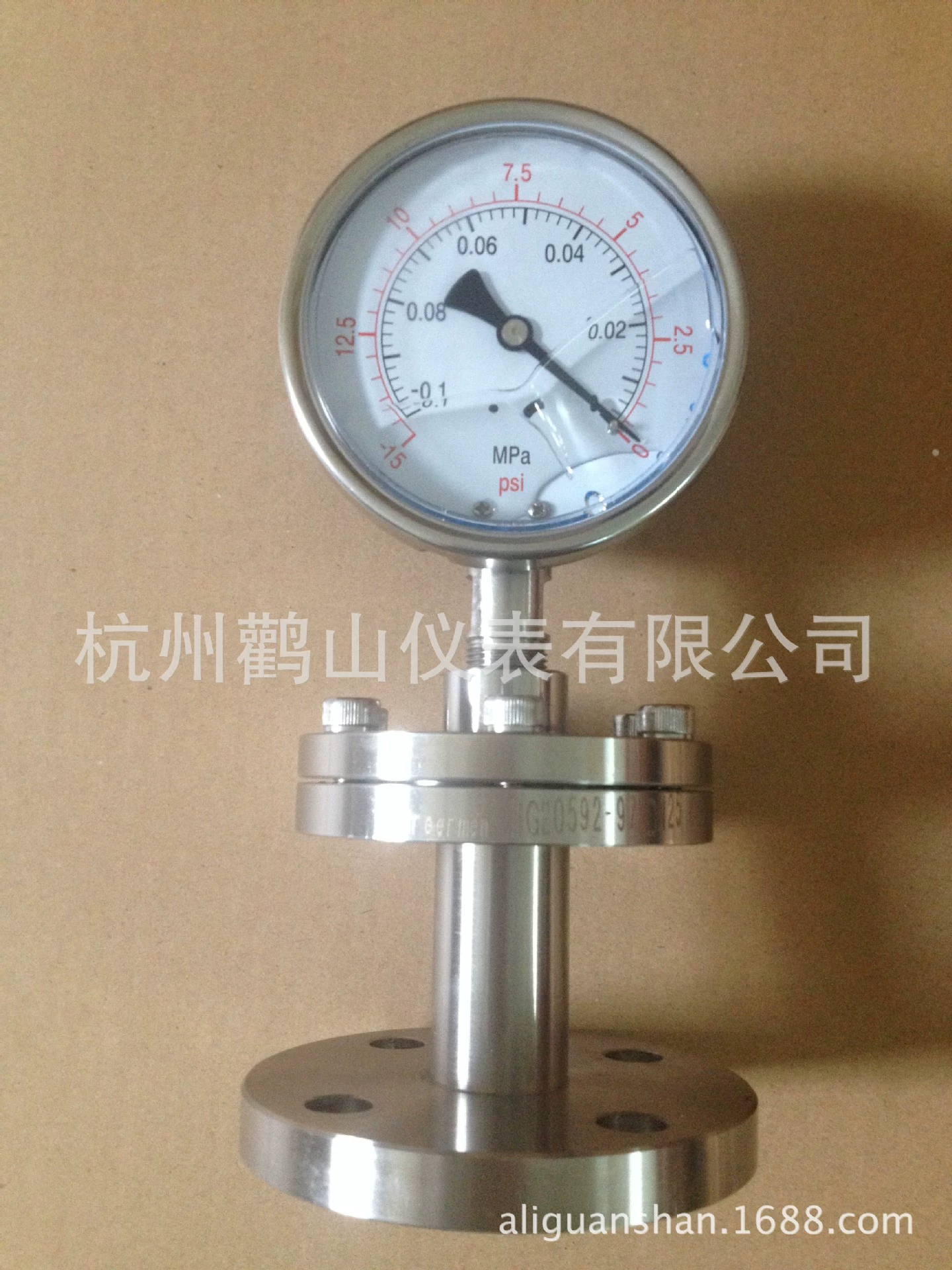 I-образный фланец DN25, ударопрочный мембранный манометр, фланец диафрагмы из сплава Haishi 316