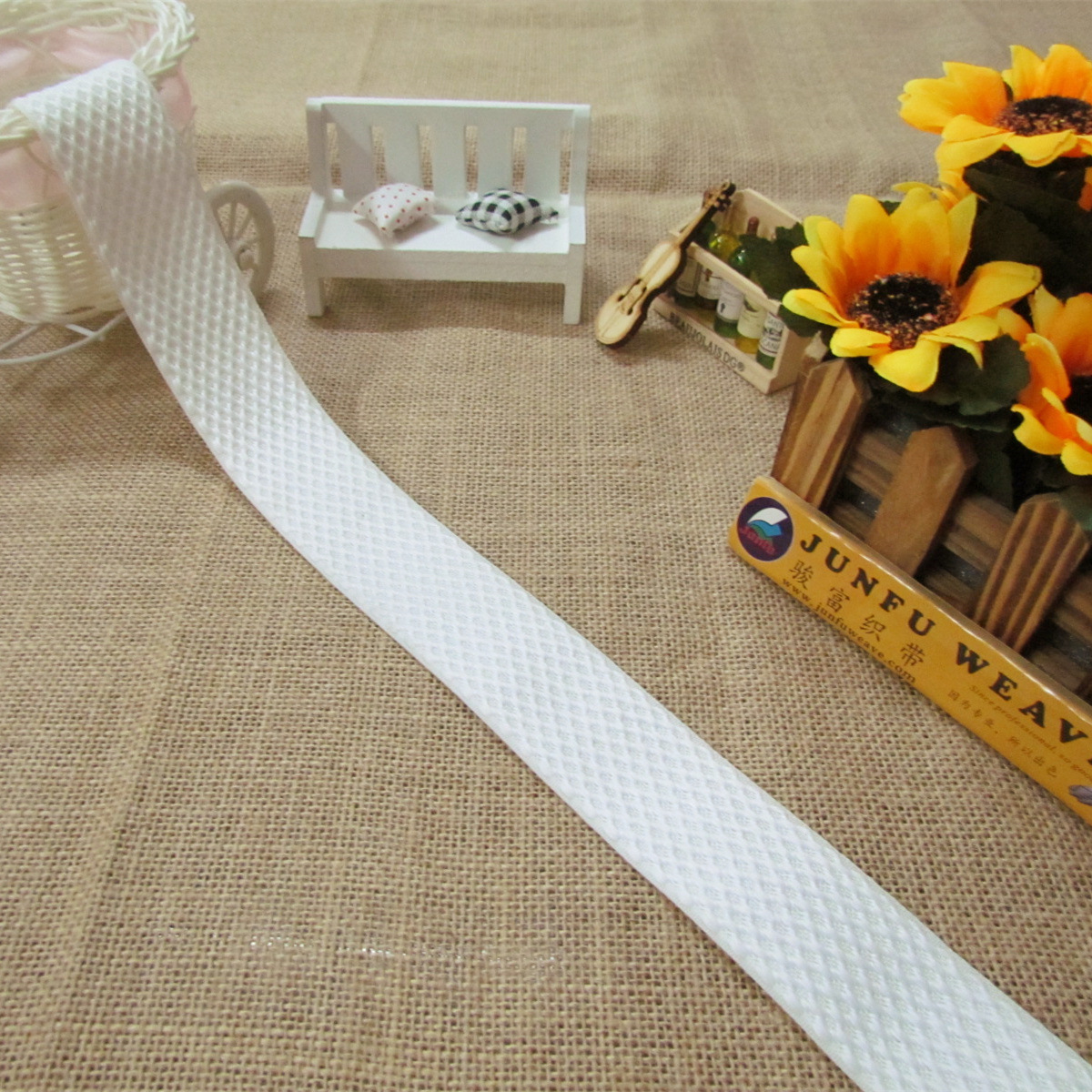 【床垫围边带】MT-230# 白色3D边带  涤纶织带 包边带