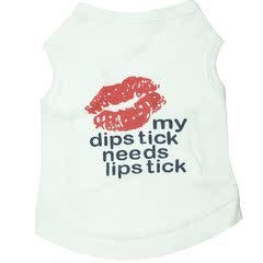 Pet supplies dog clothes cotton black and white mouth pet vest wholesale Teddy clothes spring and summer items