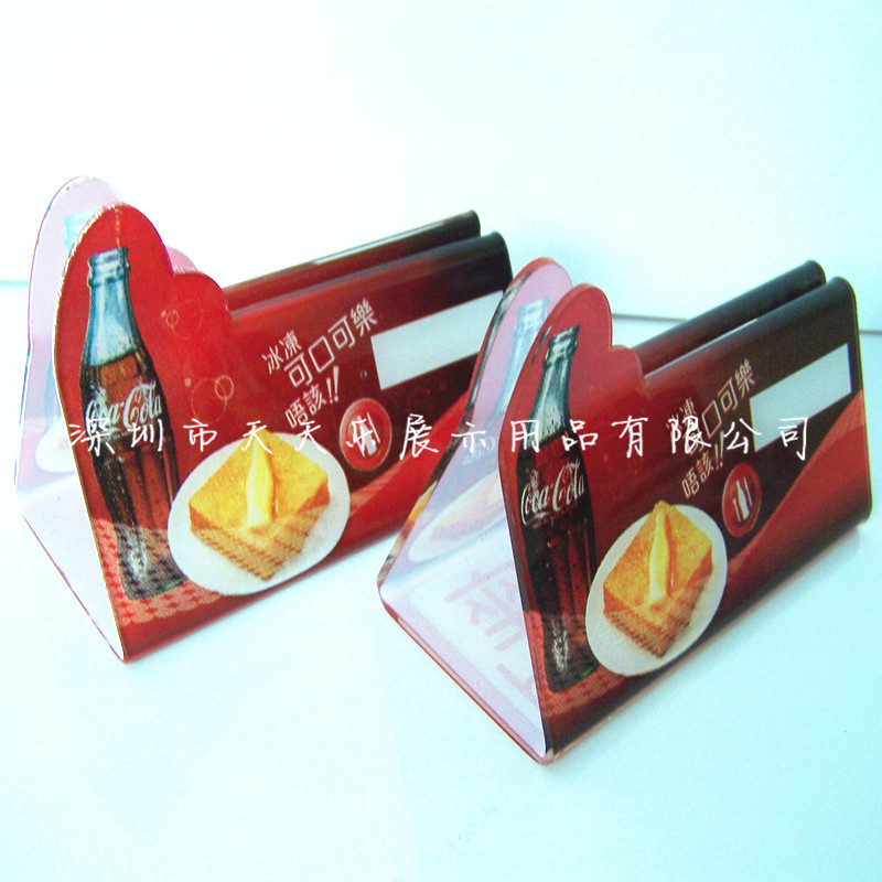 深圳加工销售亚克力食品广告架 餐厅台卡留言牌简约大方 便捷实用