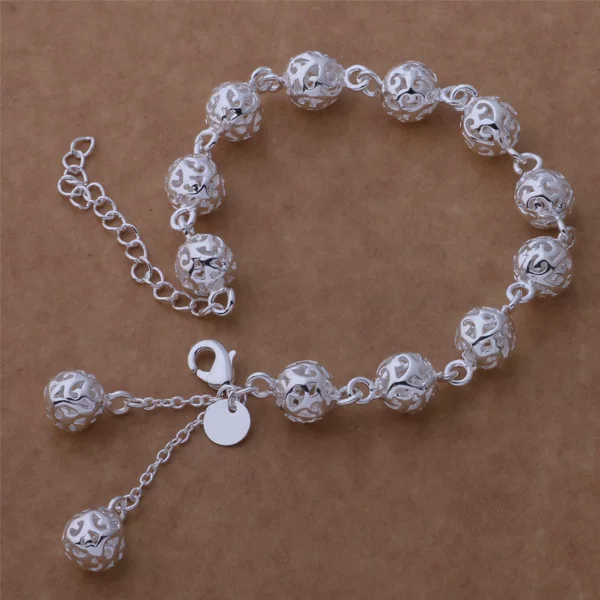 Серебряное модное серебряное браслет, аксессуар, образец серебра 925, корейский стиль, городской стиль, оптом