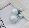 Zirconium from pearl, fashionable cute double-sided earrings, Korean style