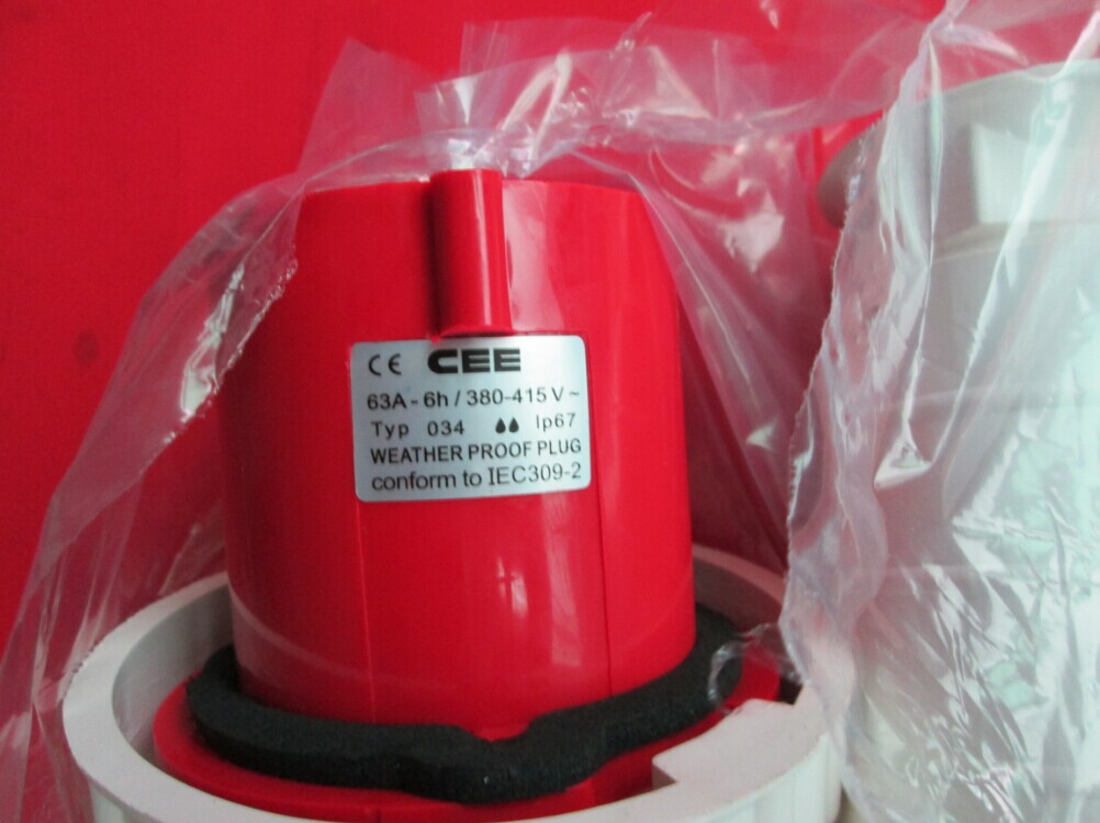 航空插头/ 航空工业插头  AC380V    4芯63A    （ 034/134）